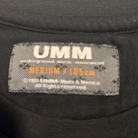 UMM Black Unplugged Short Sleeve Cotton Tee Shirt Unisex Size M - Picture 11 of 11